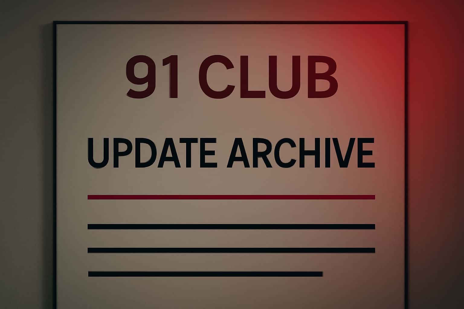 A visual representation of the 91 Club Update Archive, emphasizing secure access.