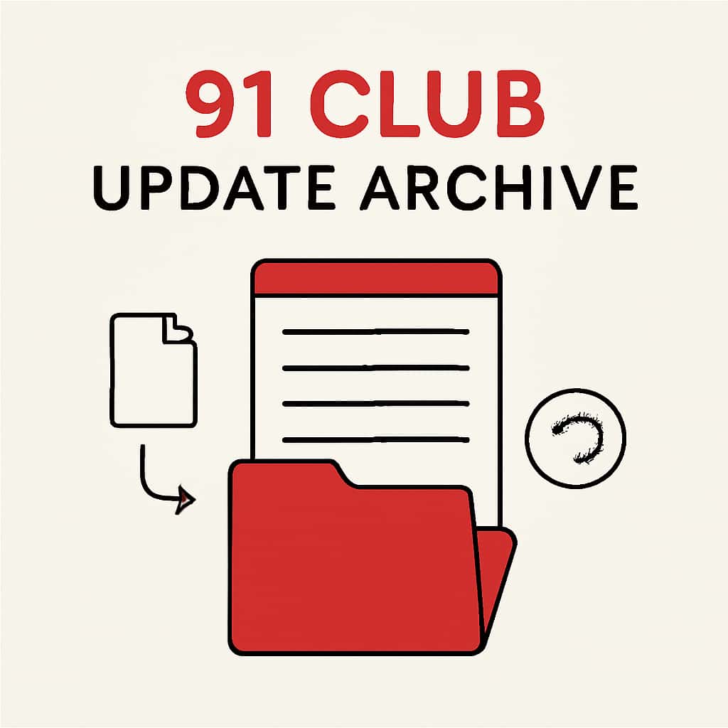 Illustration of procedures related to the 91 Club Update Archive.