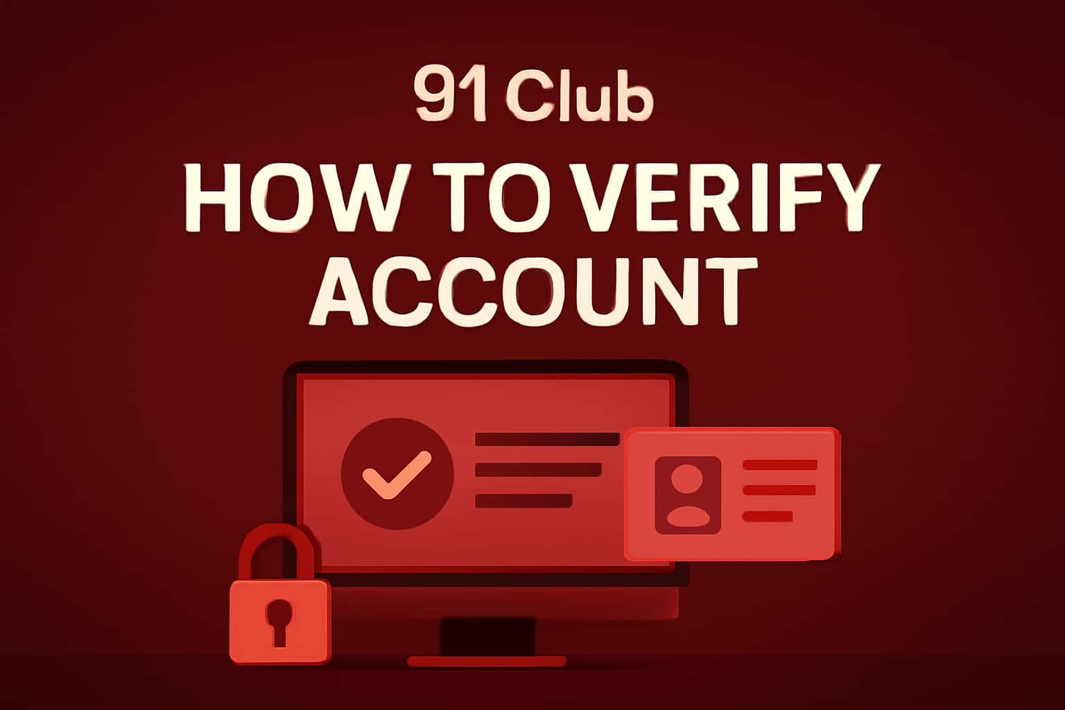 An informational scene depicting the process to verify a 91 Club account.