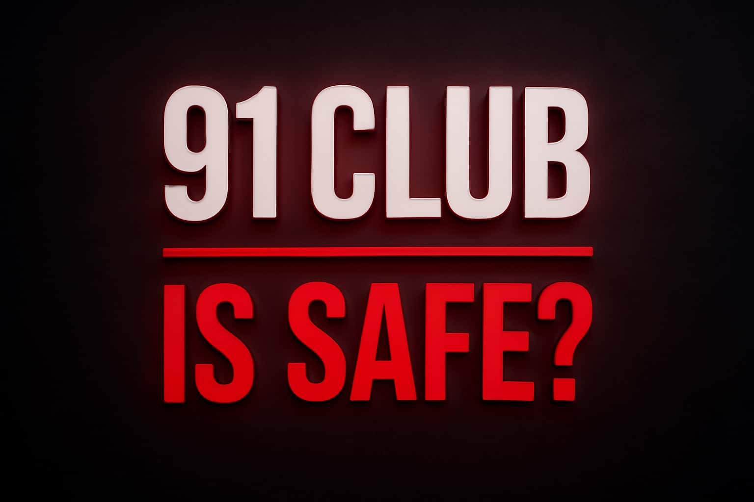 Informational scene about the safety measures of 91 Club.