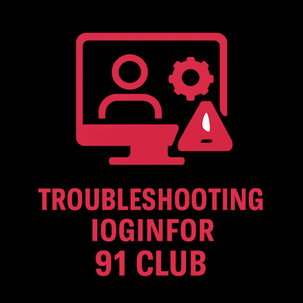 Badge representing troubleshooting login for 91 Club.